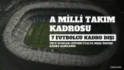 A Milli Takım'da İtalya Maçı Kadrosu Açıklandı: 7 Futbolcu Kadro Dışı