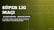 Corendon Alanyaspor - Kocaelispor Maçı beIN SPORTS 1'de Canlı Yayınlanacak