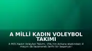 A Milli Kadın Voleybol Takımı VNL İkinci Etapta 4'te 4 Yaptı