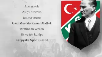 Karşıyaka Kulübü Atatürk'ün Ay-Yıldız Arma Onurunun 100. Yılını Kutluyor