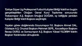 Kulüpler Birliği Vakfı Olağan Genel Kurulu Tamamlandı: Ertuğrul Doğan Yeniden Başkan Seçildi