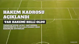Erzurumspor FK - Galatasaray Maçı VAR Hakemi Belli Oldu