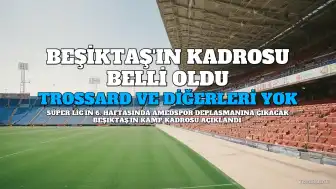 Beşiktaş'ın Amedspor Maçı Kamp Kadrosu Açıklandı