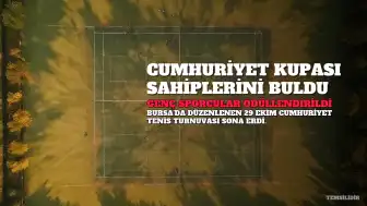 Bursa'da Cumhuriyet'in 103. Yılı Tenis Turnuvası Düzenlendi