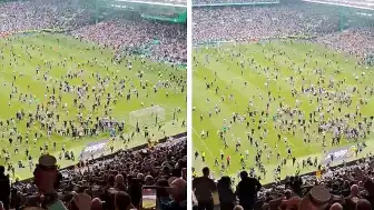 Celtic Taraftarı Sahaya İnince Şampiyonluk Tehlikeye Girdi