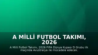 A Milli Futbol Takımı, 2026 Dünya Kupası'nda Avustralya ile Karşılaşıyor