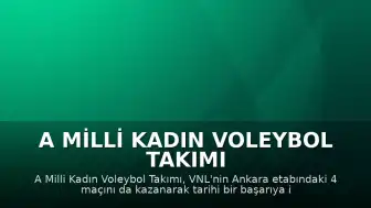 A Milli Kadın Voleybol Takımı VNL İkinci Etapta 4'te 4 Yaptı
