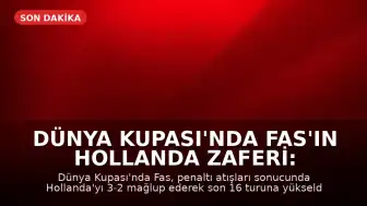 Dünya Kupası'nda Fas'ın Hollanda Zaferi: Fas, Son 16 Turunda Kanada ile Eşleşti