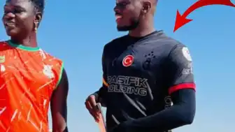 Samsunsporlu Marius Mouandilmadji'nin Galatasaray Formasıyla Antrenmanı Tepki Topladı