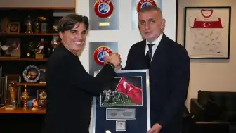 TFF Başkanı İbrahim Hacıosmanoğlu, Vincenzo Montella ile Vedalaştı