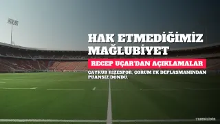 Recep Uçar: "Hak etmediğimiz bir mağlubiyet daha aldık"